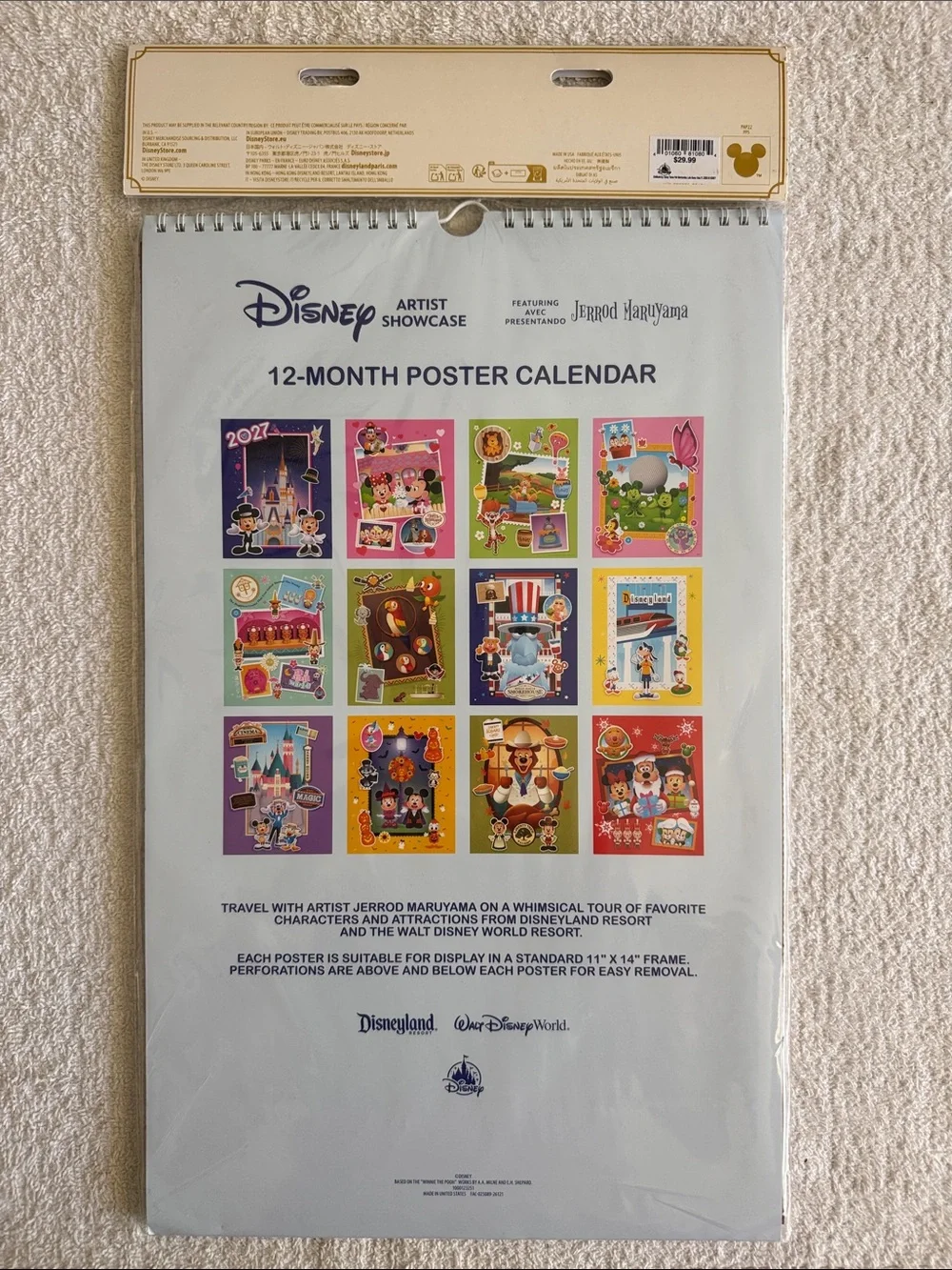 Disney Artist Showcase 2027 12-Month Poster Calendar